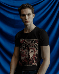 Rengoku Flame Hashira Split‑Blade Graphic T‑Shirt (Black)