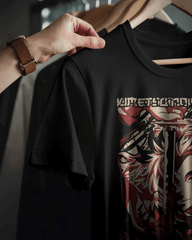 Rengoku Flame Hashira Split‑Blade Graphic T‑Shirt (Black)