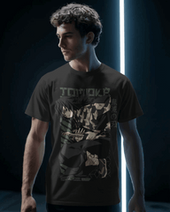 Giyu Tomioka Water Hashira Stealth Graphic T‑Shirt (Black)