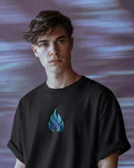 Black Ace Warmup Graphic printed Oversized Tshirt