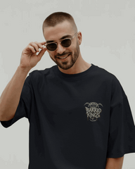 Black Barrio Kings Graphic printed Oversized Tshirt