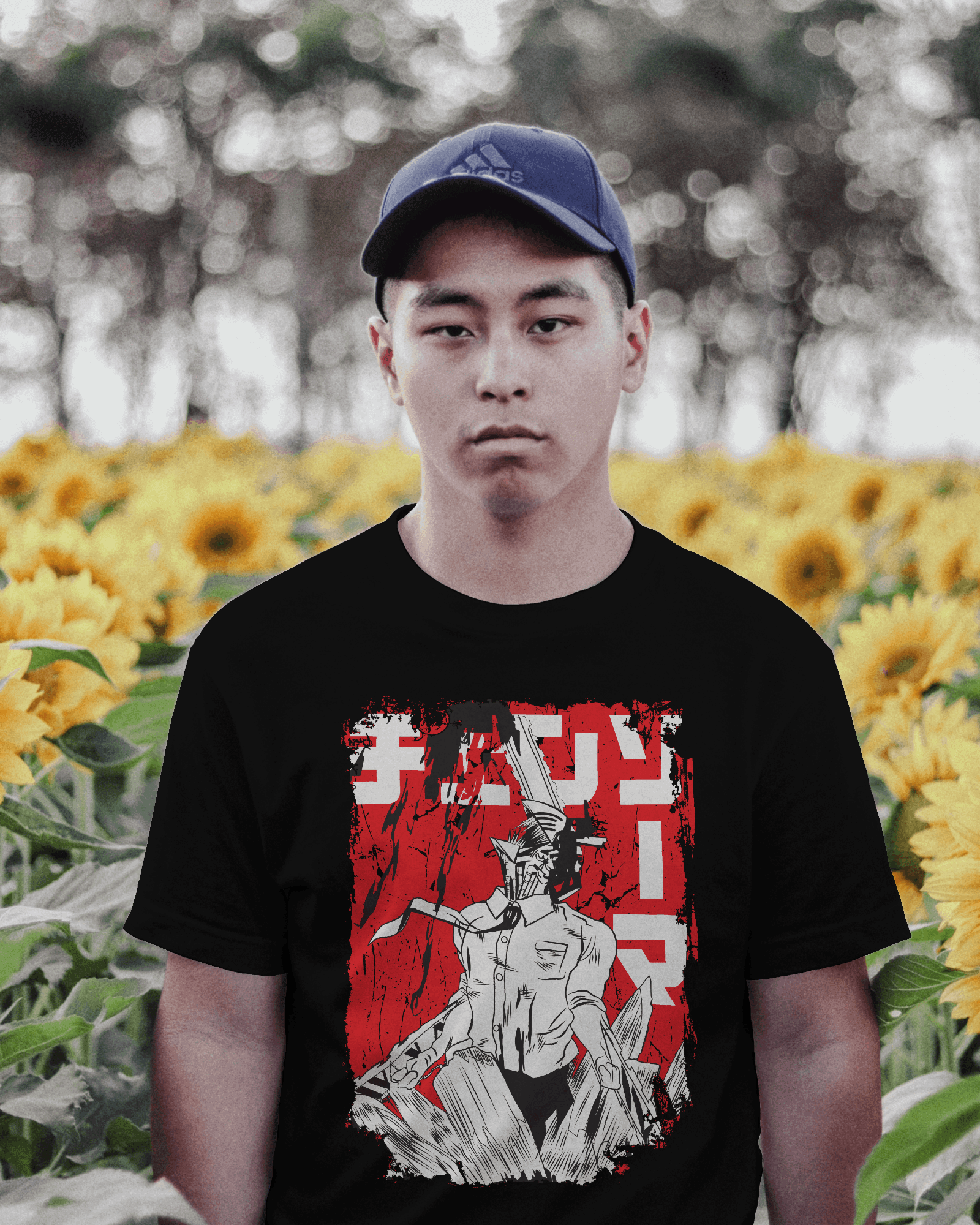 Chainsaw Man Manga Art Graphic T-Shirt – Black