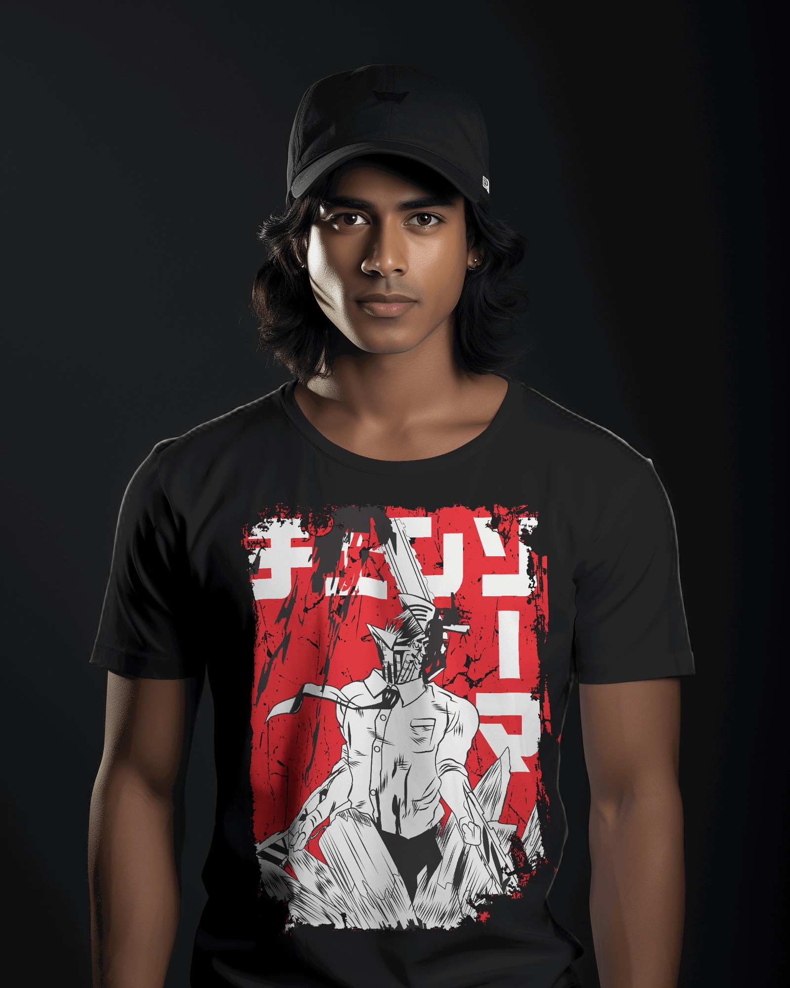 Chainsaw Man Manga Art Graphic T-Shirt – Black