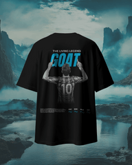 GOAT 10 Black Printed Oversized T-shirt
