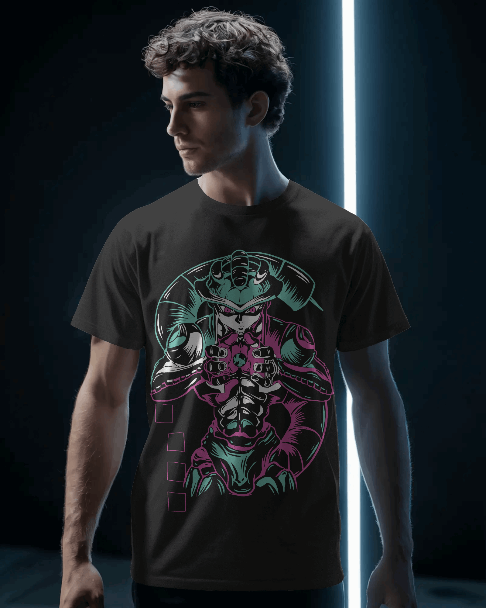 Hunter x Hunter Cell-Inspired Villain Graphic T-Shirt (Black)