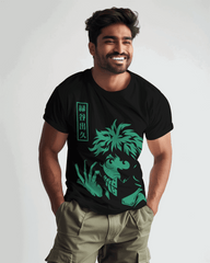 My Hero Academia Midoriya Green Glow Graphic T-Shirt (Black)