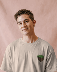 Block Miner White Oversized T-shirt