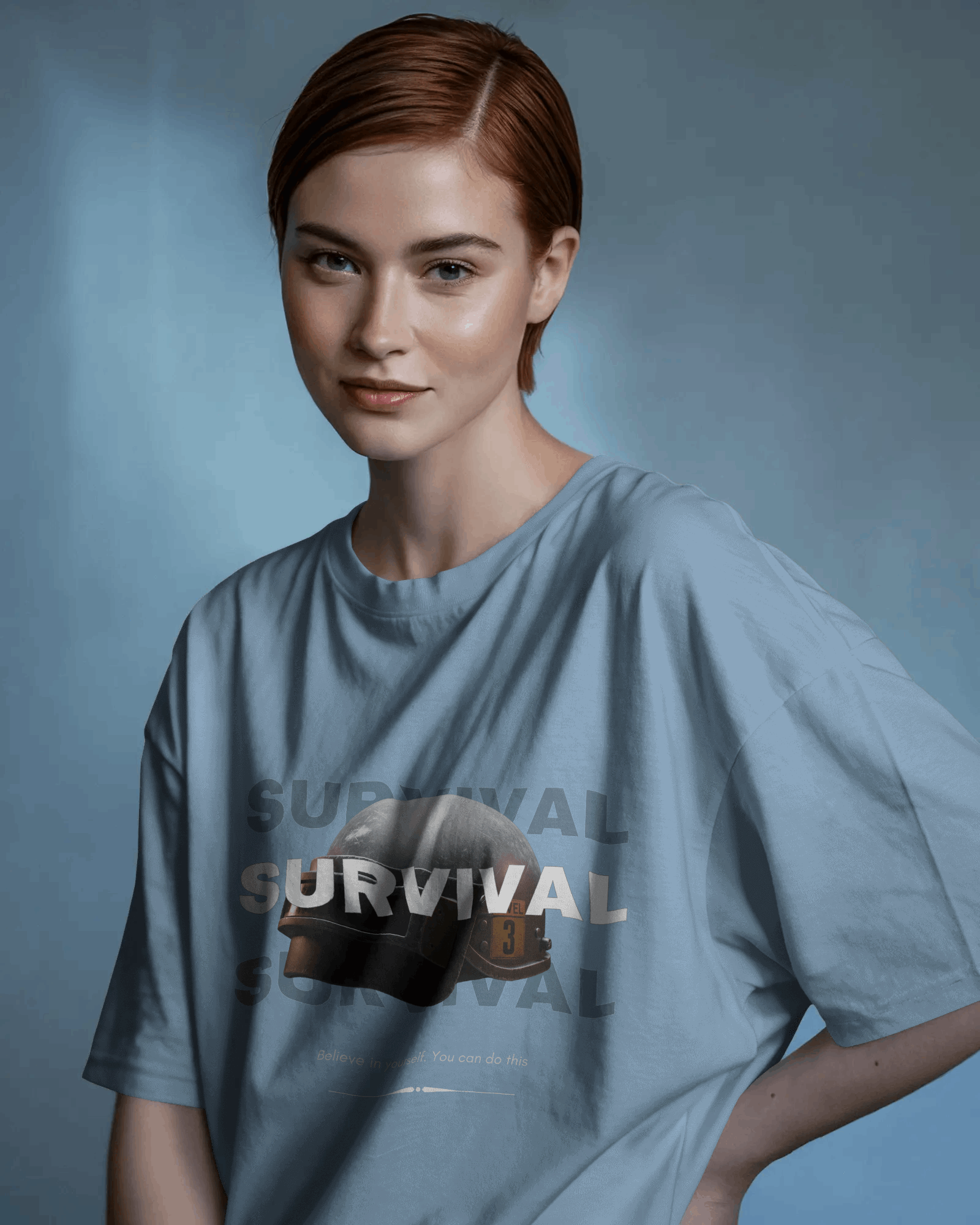 Survival Graphic printed Oversized Tshirt