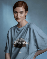 Survival Graphic printed Oversized Tshirt