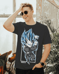 Dragon Ball Super Saiyan Blue Vegeta T-Shirt (Black)