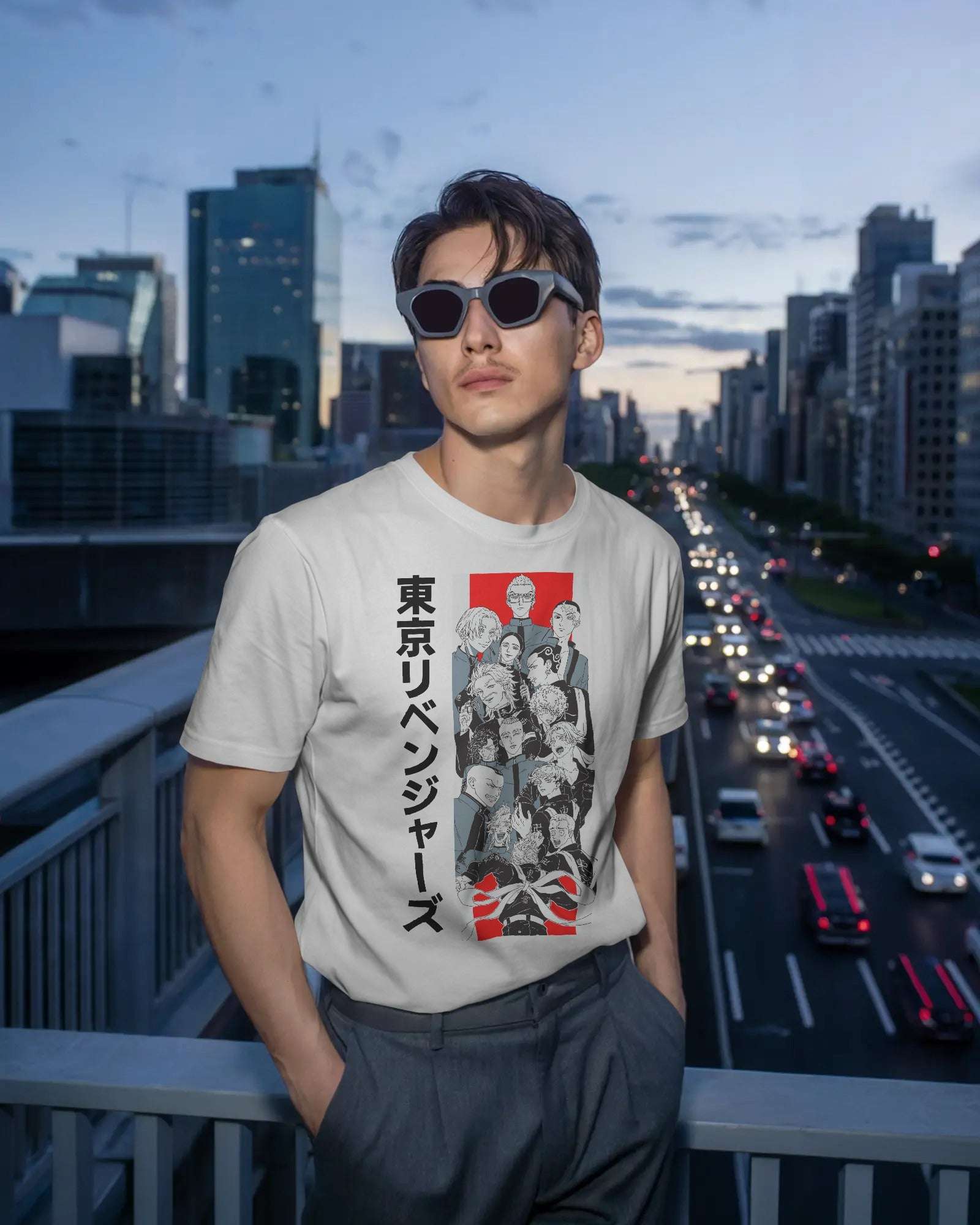 Tokyo Revengers Character Collage Graphic T-Shirt – White