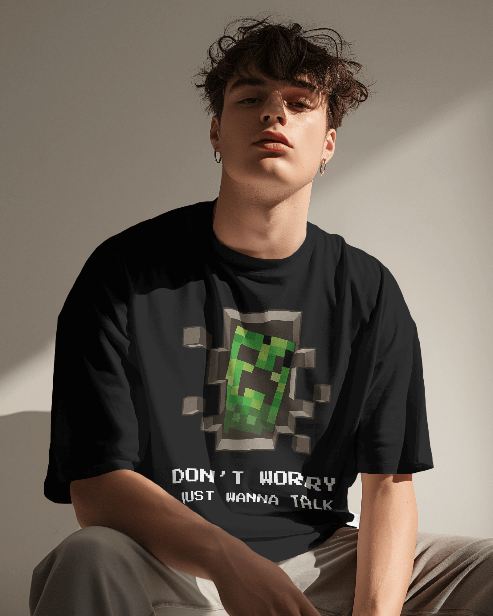 creep Graphic printed Oversized Tshirt