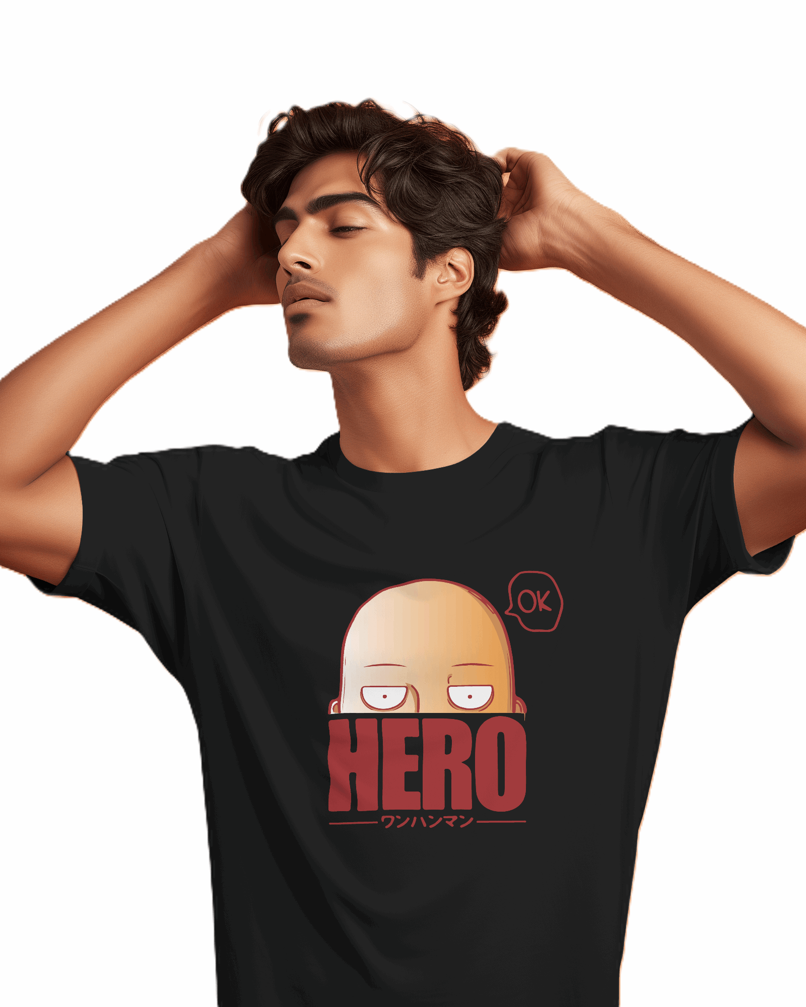One Punch Man “OK Hero” Graphic T-Shirt – Black