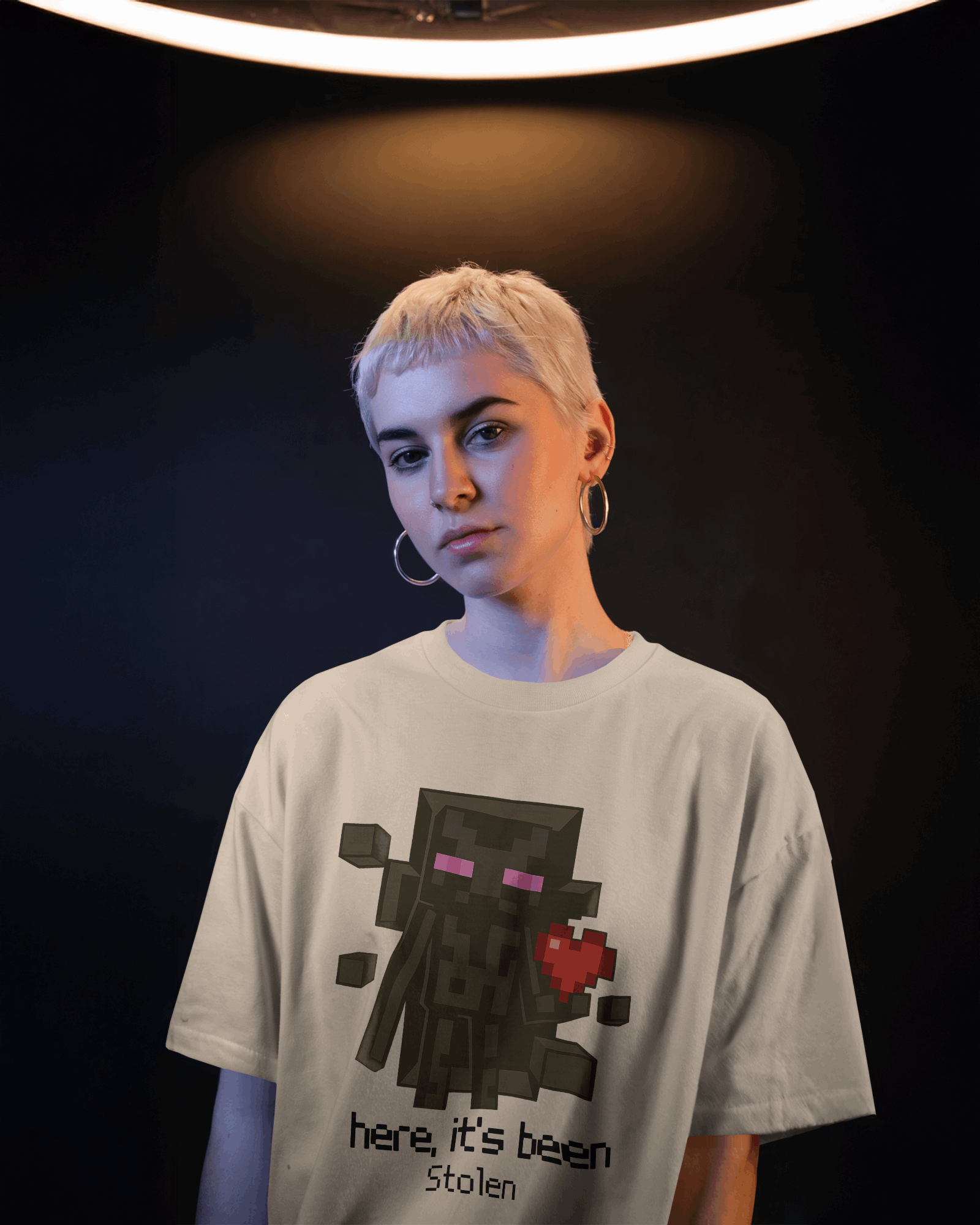 Enderman Graphic printed Oversized Tshirt