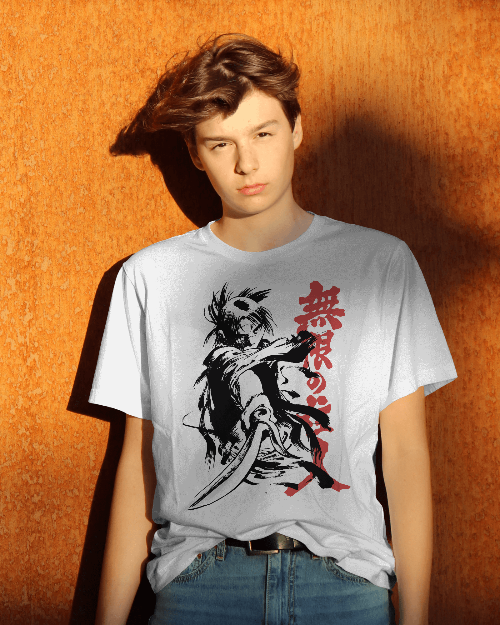 Samurai Blade “Mugen no Juunin” Graphic T-Shirt – White