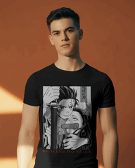 Tanjiro & Nezuko Guardian Blade Manga Panel T‑Shirt (Black)