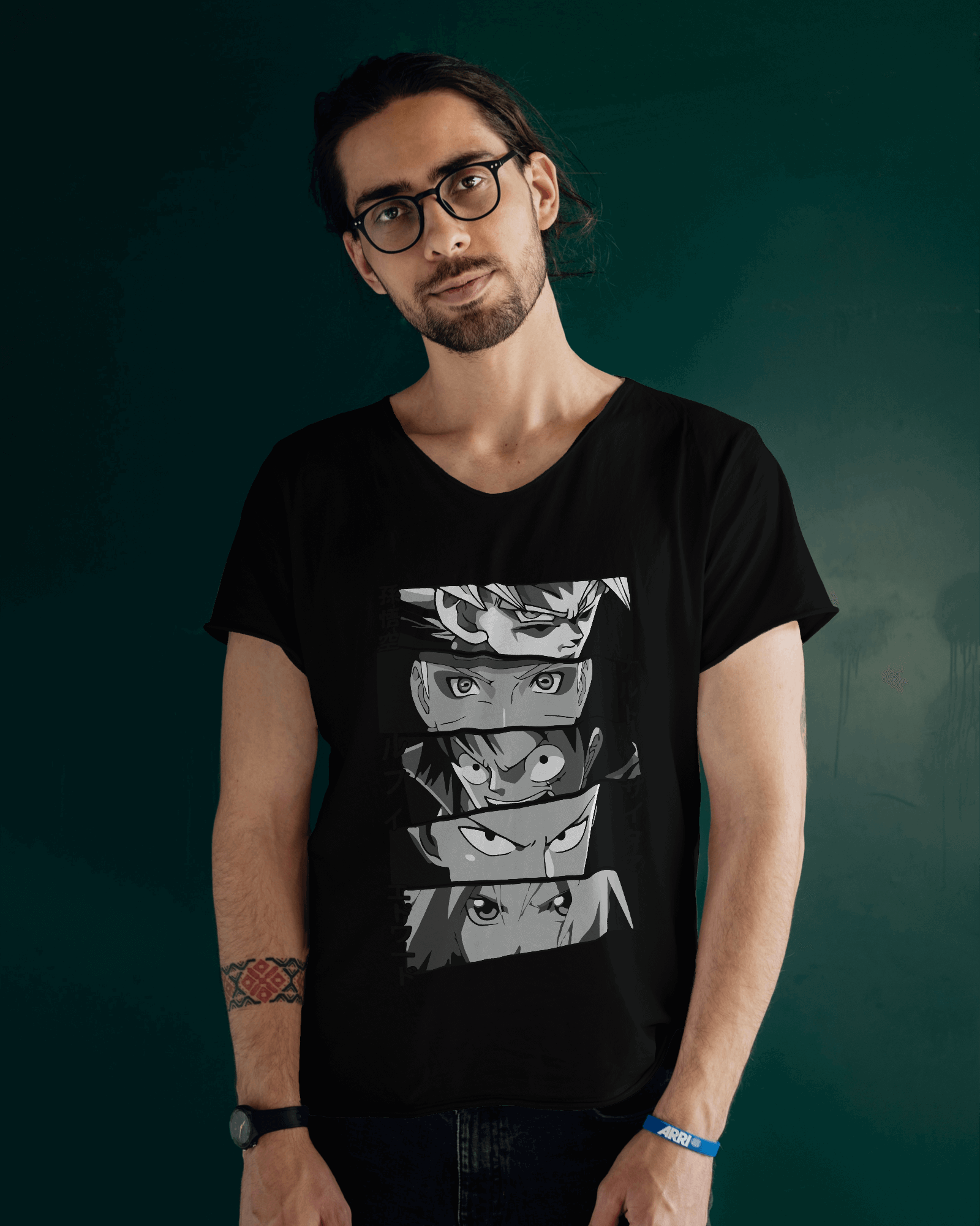 Shonen Heroes Stacked Eyes T-Shirt