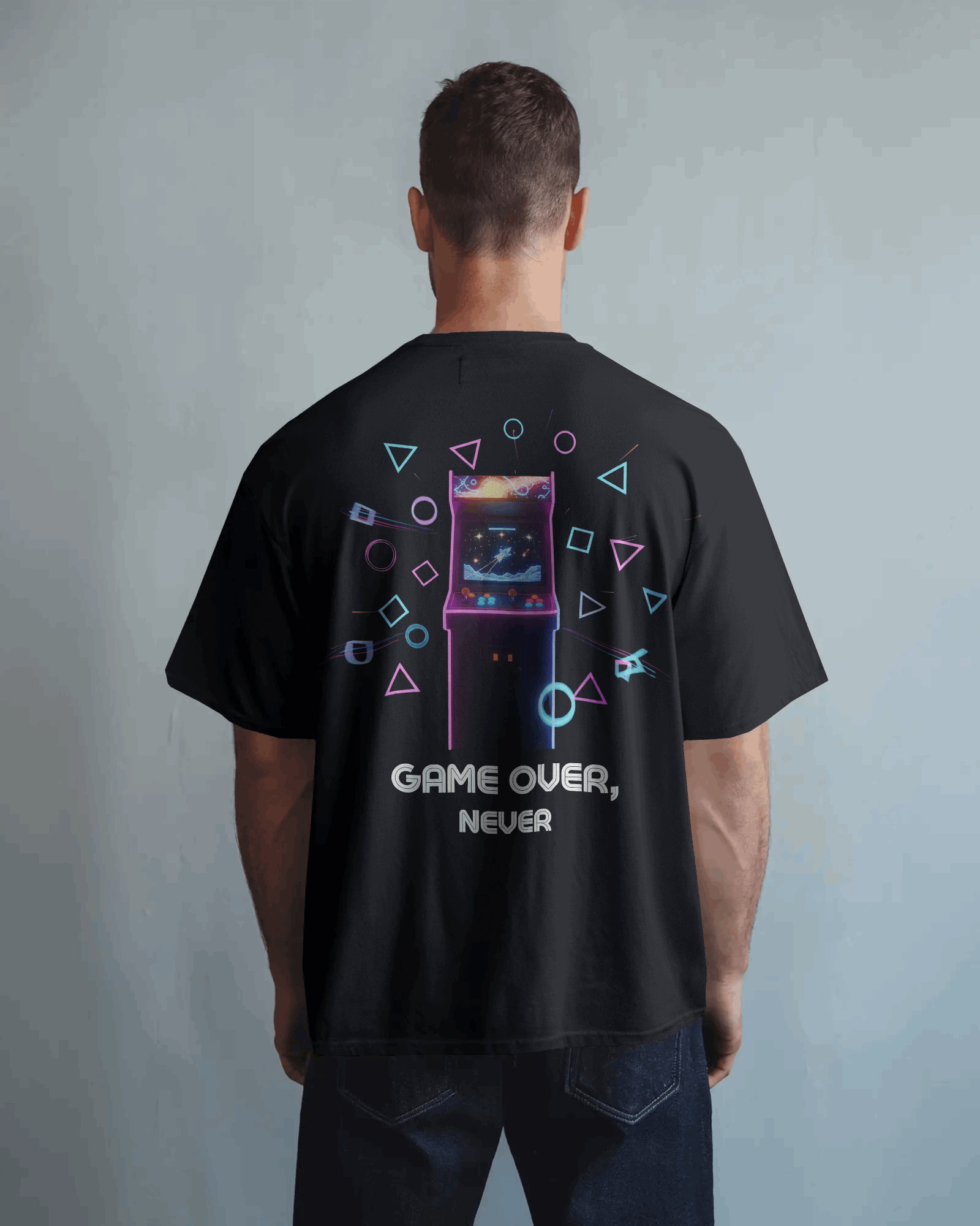 Arcade Back Graphic printed Oversized Tshirt