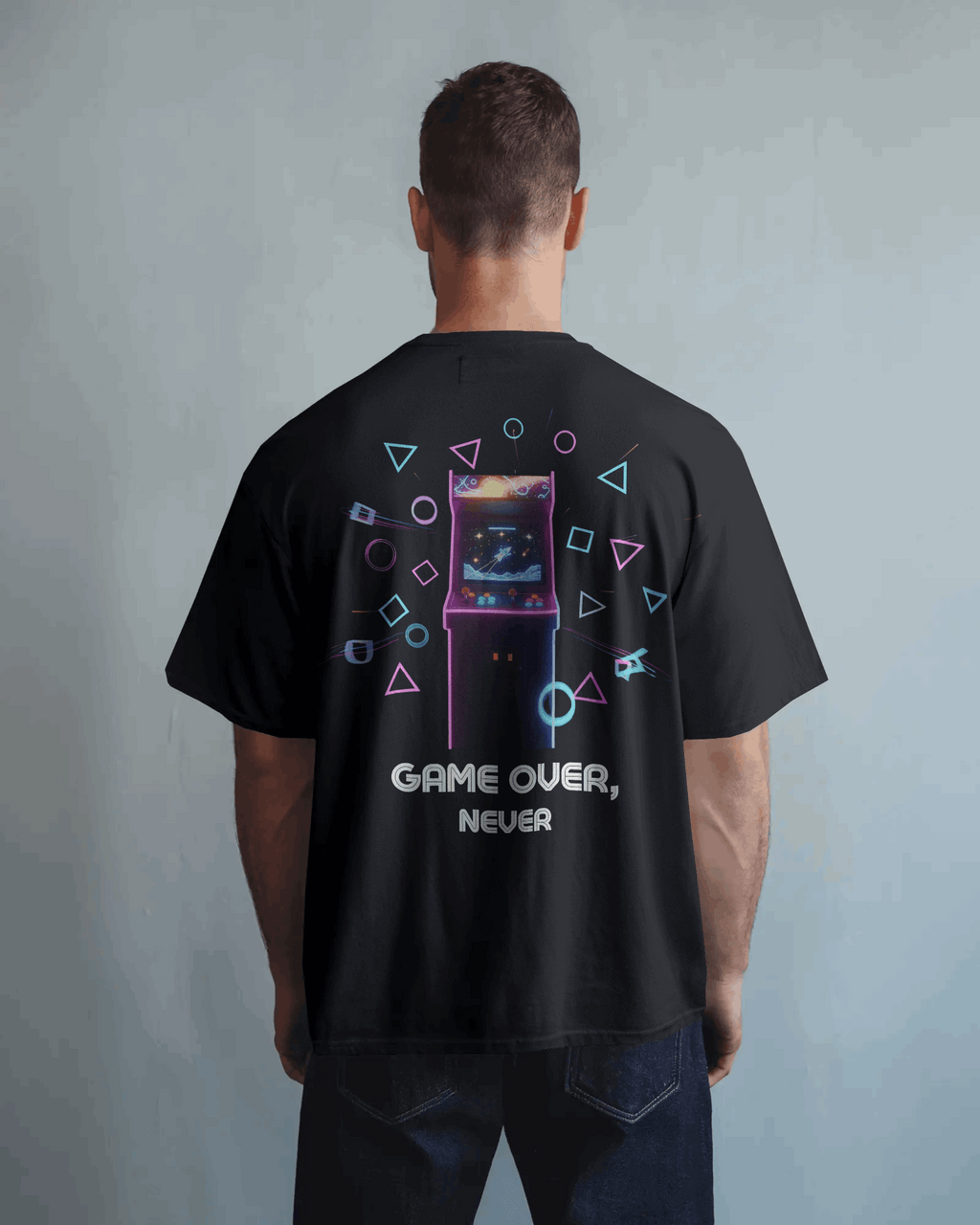 Arcade Back Graphic printed Oversized Tshirt