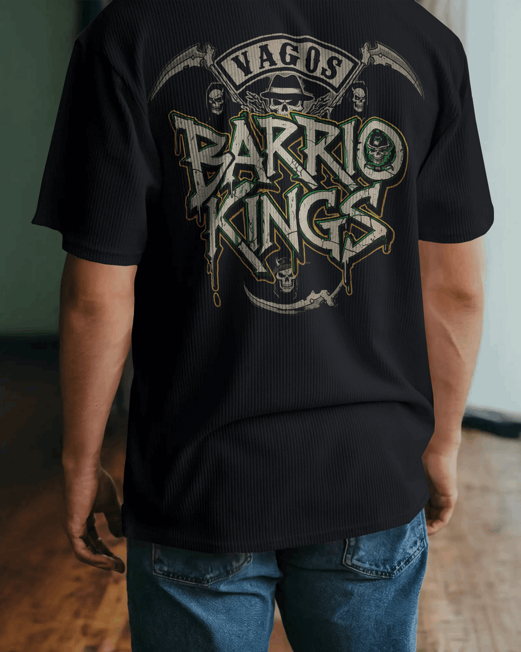 Black Barrio Kings Graphic printed Oversized Tshirt