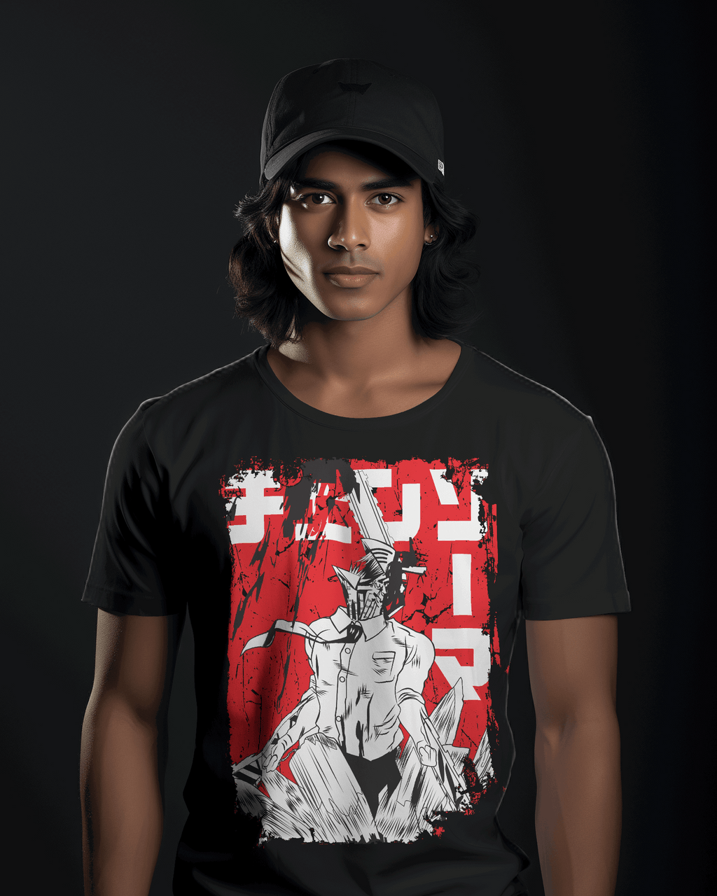 Chainsaw Man Manga Art Graphic T-Shirt – Black