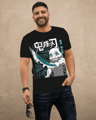 Demon Slayer Inosuke Beast Form Graphic T-Shirt (Black)