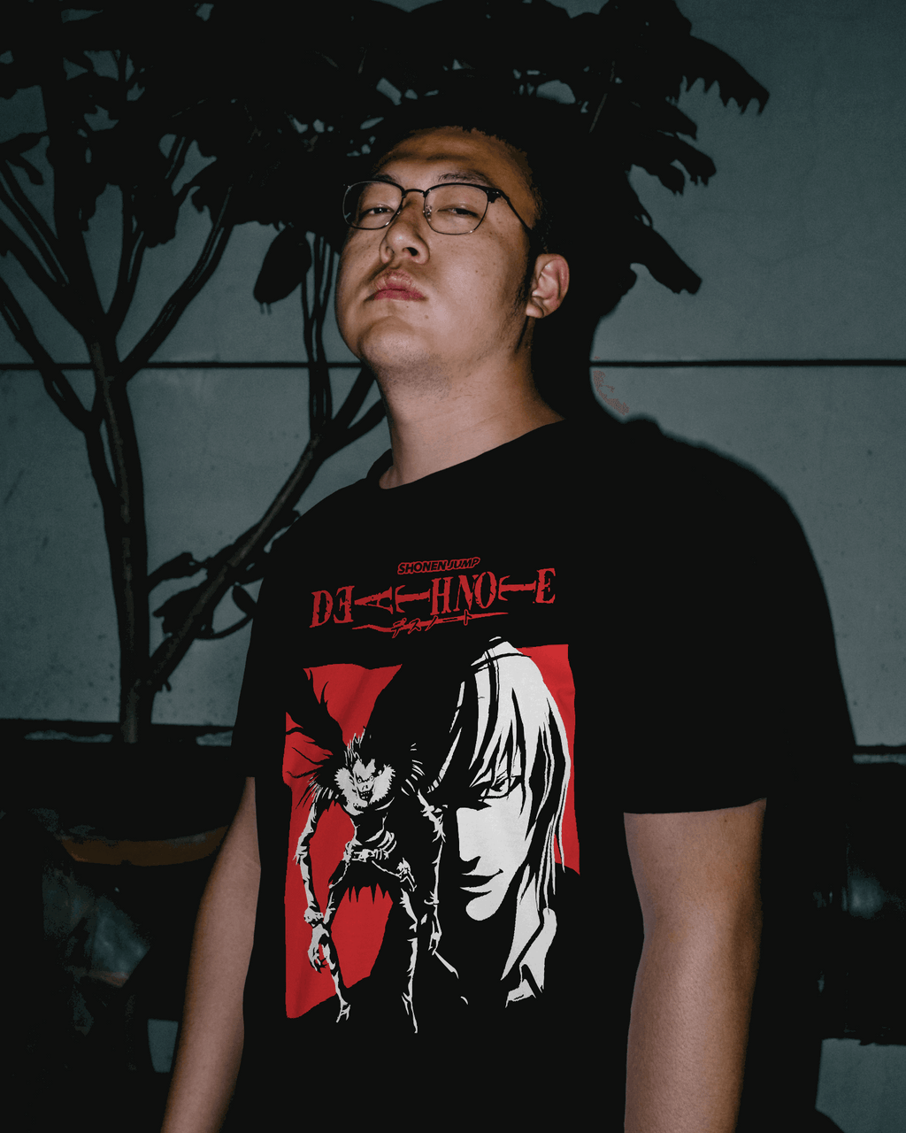 Death Note Graphic T-Shirt – Black & Red Anime Art
