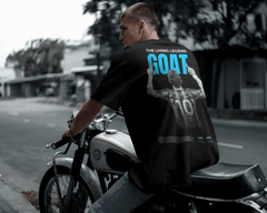 GOAT 10 Black Printed Oversized T-shirt