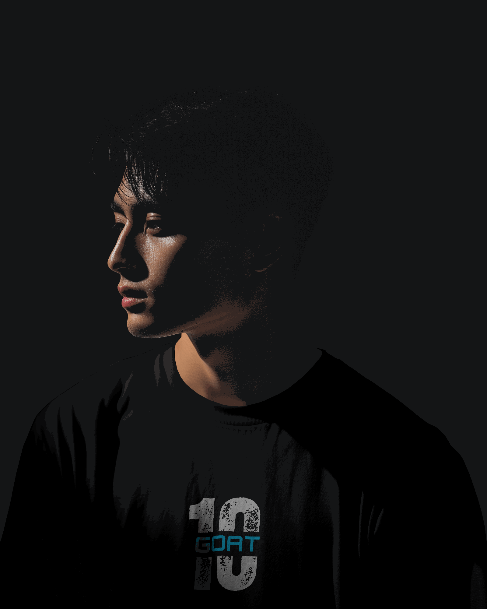 GOAT 10 Black Printed Oversized T-shirt