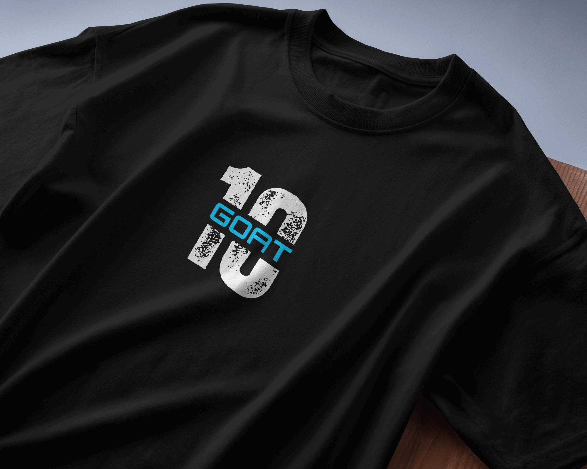 GOAT 10 Black Printed Oversized T-shirt