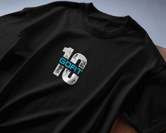 GOAT 10 Black Printed Oversized T-shirt