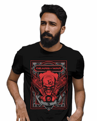 Gears of War 5 Crimson Skull Graphic T-Shirt – Black & Red