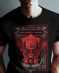 Gears of War 5 Crimson Skull Graphic T-Shirt – Black & Red