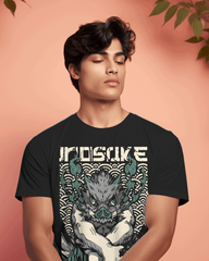 Demon Slayer Inosuke Wild Style Graphic T-Shirt (Black)