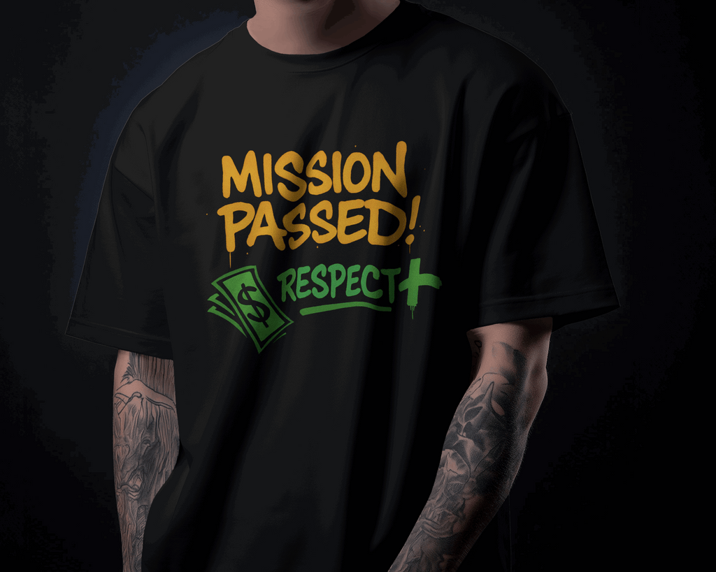 Mission Passed Graphic printed Oversized Tshirt