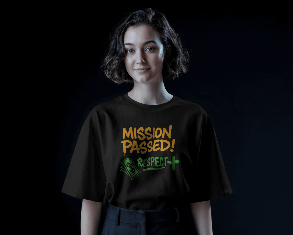 Mission Passed Graphic printed Oversized Tshirt