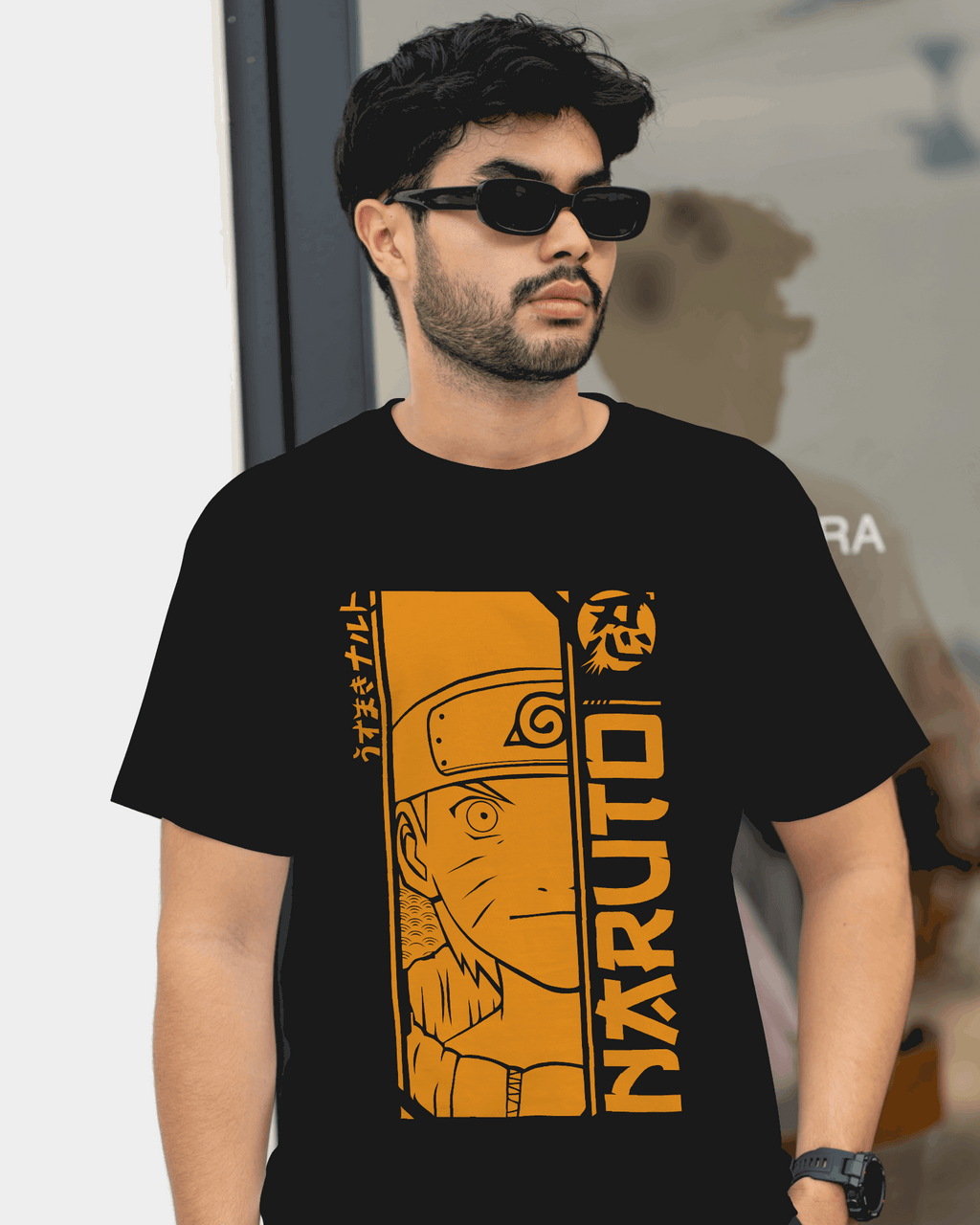 Naruto Uzumaki Shadow Box Graphic T-Shirt