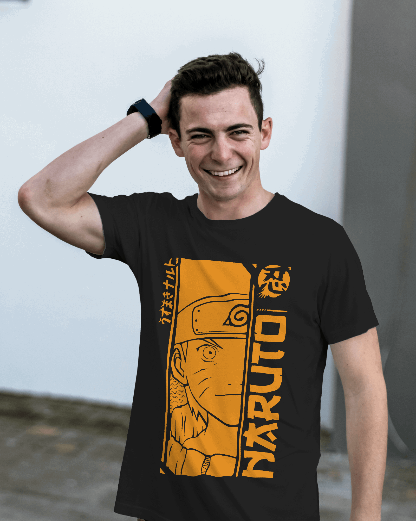 Naruto Uzumaki Shadow Box Graphic T-Shirt