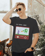 Black Old School Graphic printed Oversized Tshirt