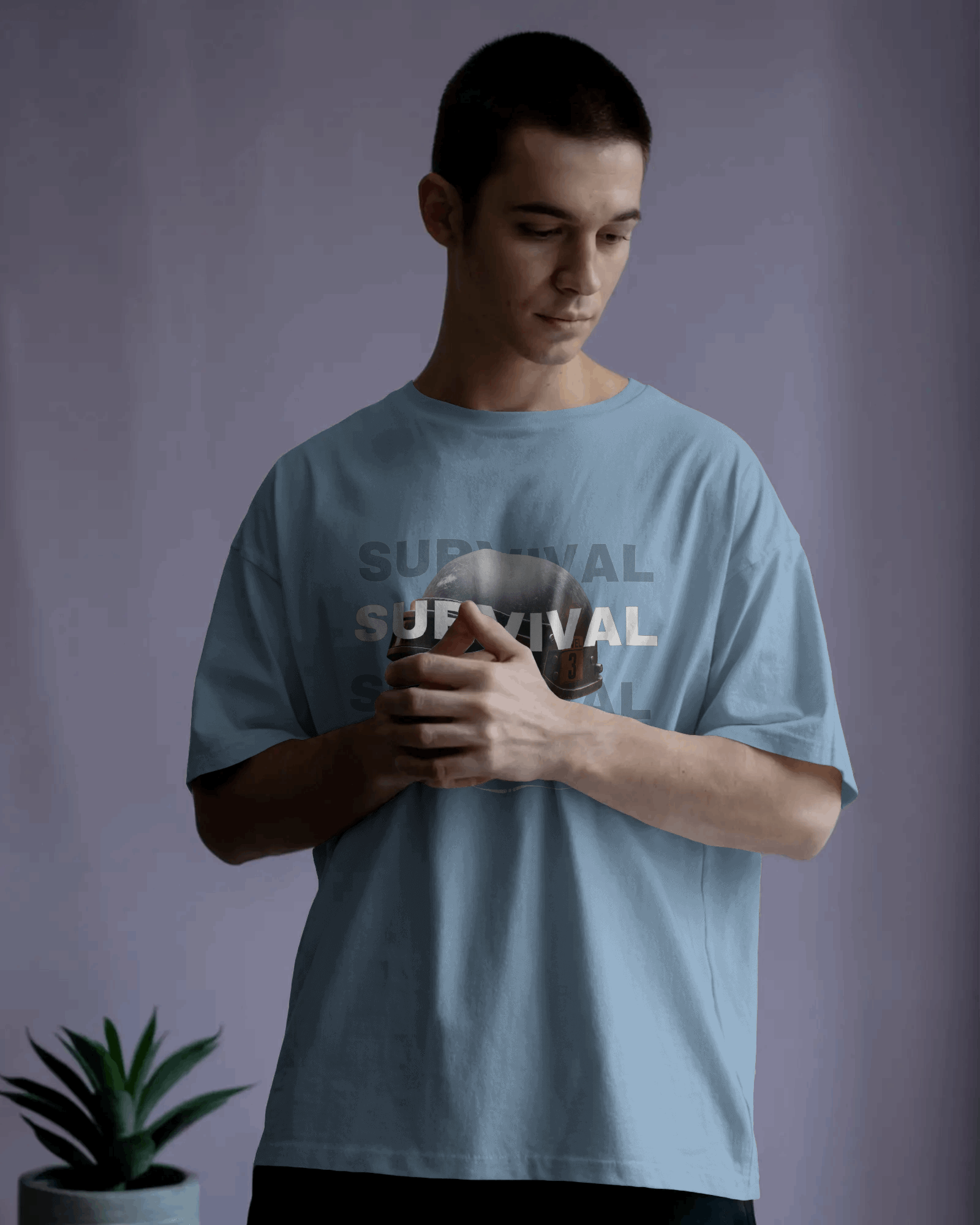 Survival Graphic printed Oversized Tshirt