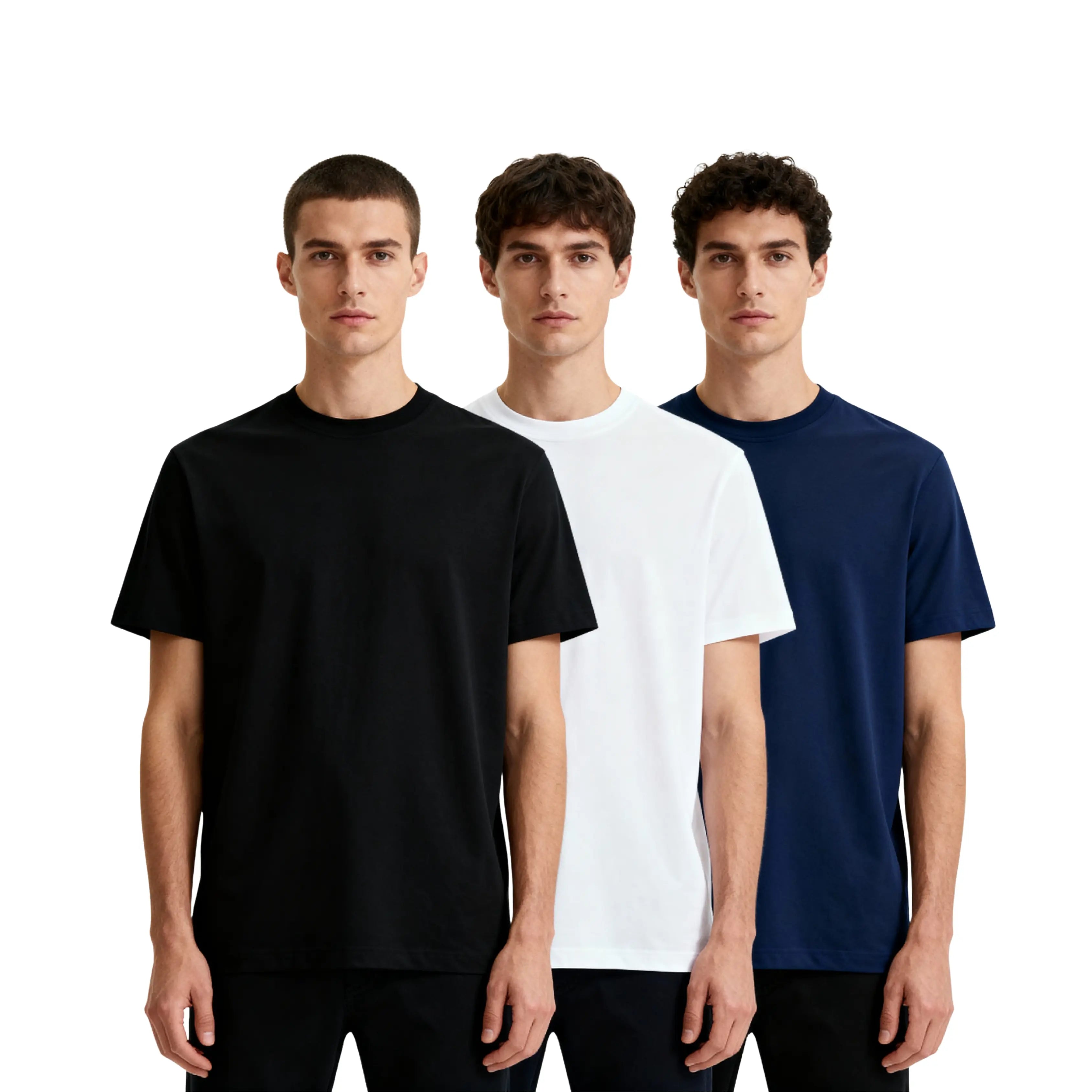 Premium Cotton Round Neck T-Shirt (Pack of 3) | 100% Cotton Round-Neck Tshirt | Plain Premium Tshirt | Festive Limited Sale