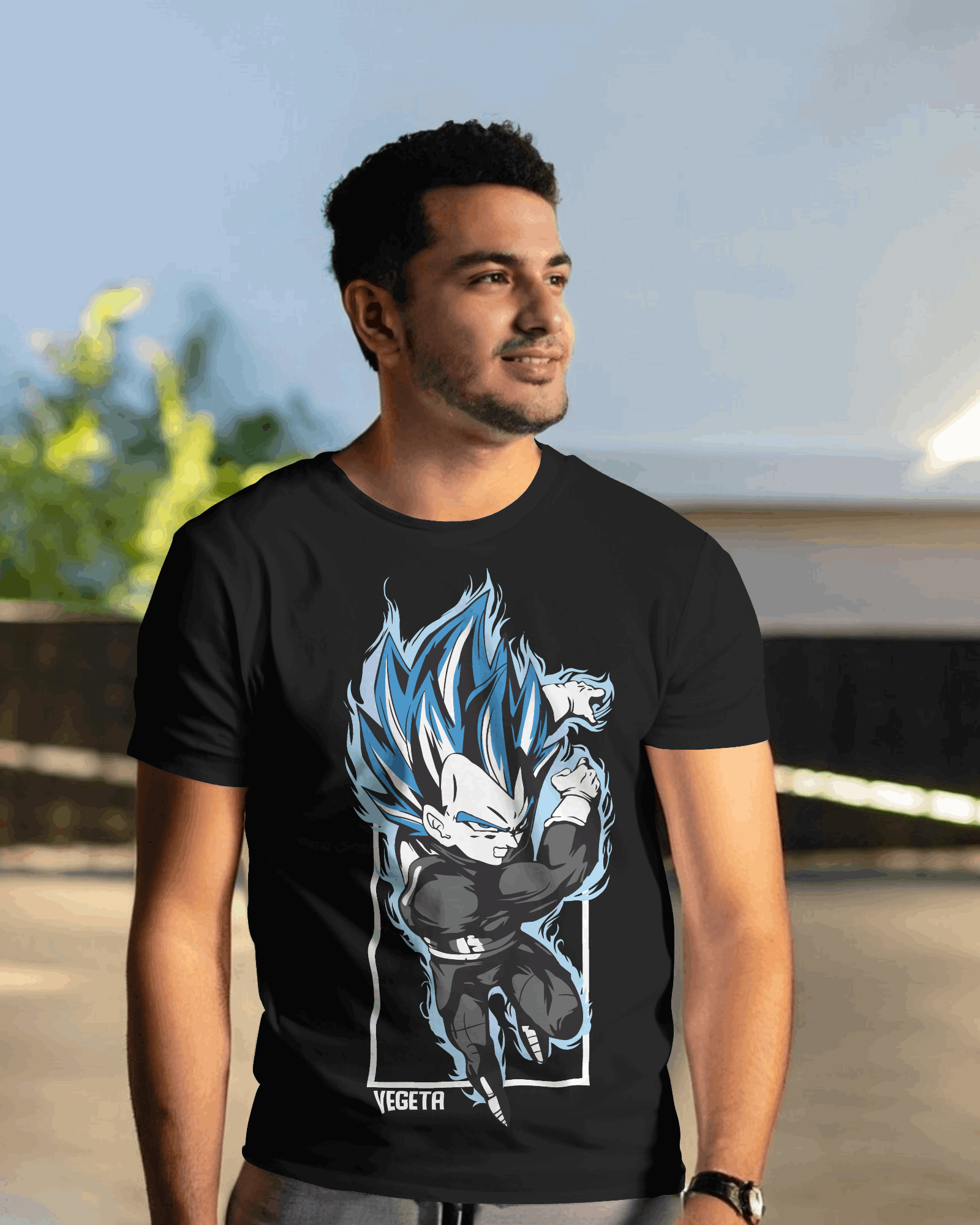 Dragon Ball Super Saiyan Blue Vegeta T-Shirt (Black)