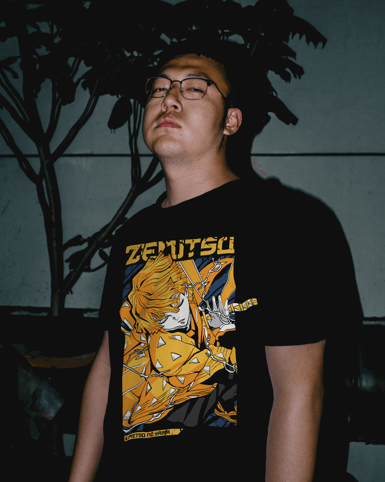 Demon Slayer Zenitsu Thunder Strike Graphic T-Shirt – Black