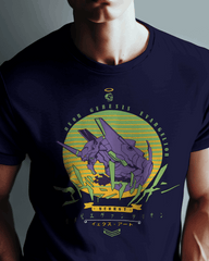 Neon Genesis Evangelion Retro Sunset Mecha T-Shirt