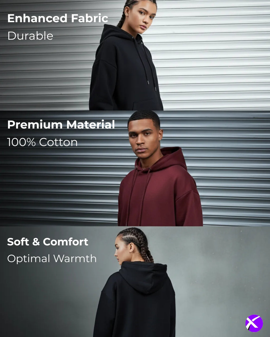 Mercury X “Skate Squad” 300 GSM Heavy Fleece Hoodie – Urban Graphic Statement Wear