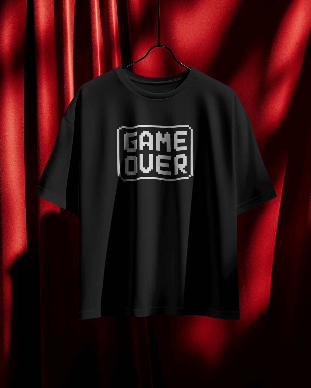 Game Over Graphic printed Oversized Tshirt