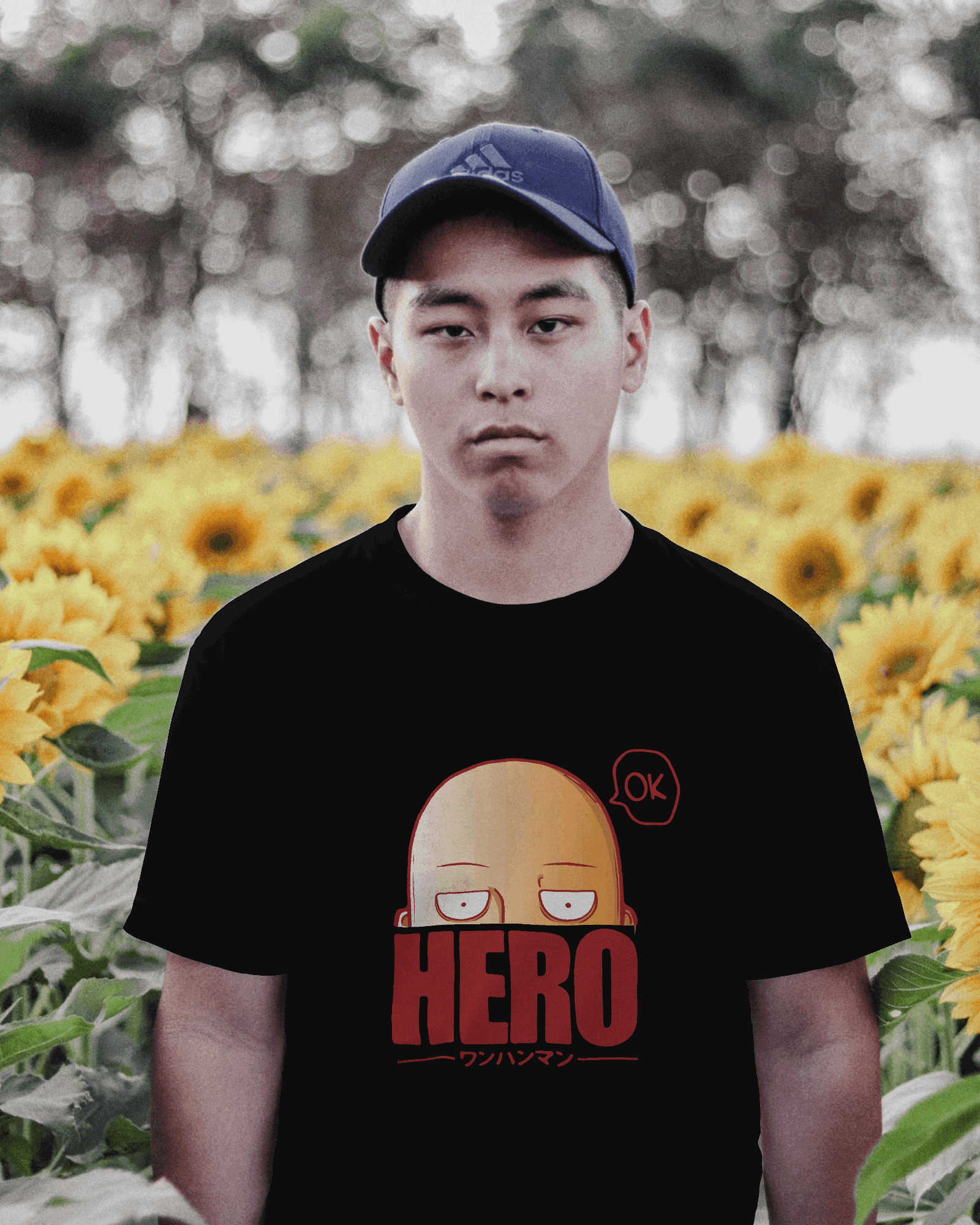 One Punch Man “OK Hero” Graphic T-Shirt – Black
