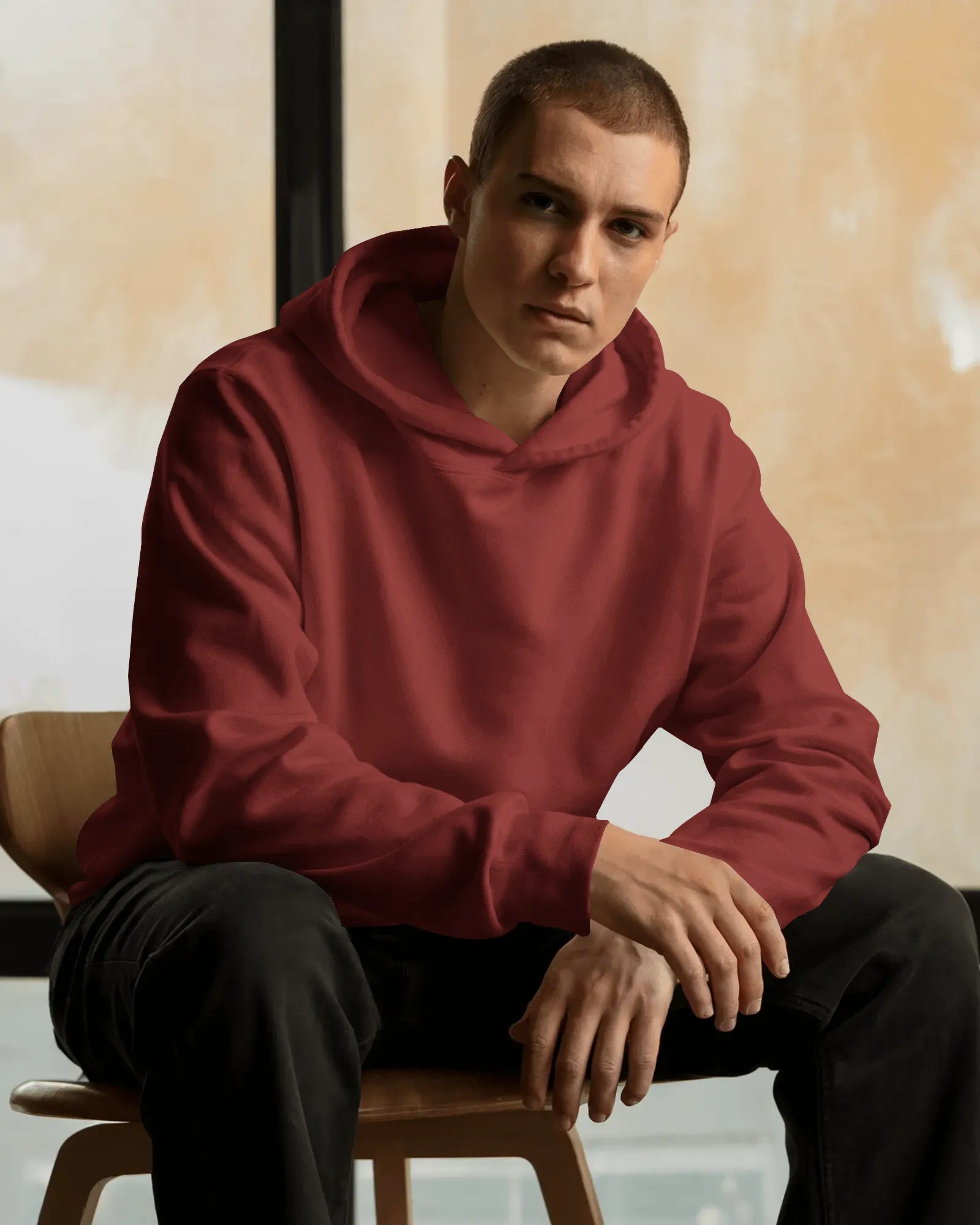 Mercury X Premium 300 GSM Fleece Hoodie (Maroon) – Ultra-Soft, Heavyweight Streetwear Essential