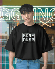Game Over Graphic printed Oversized Tshirt